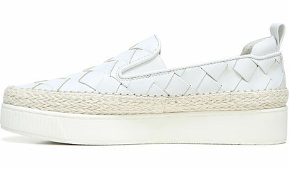 Franco Homer 3 Platform Slip On Sneaker - White Fabric