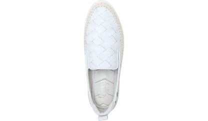 Franco Homer 3 Platform Slip On Sneaker - White Fabric