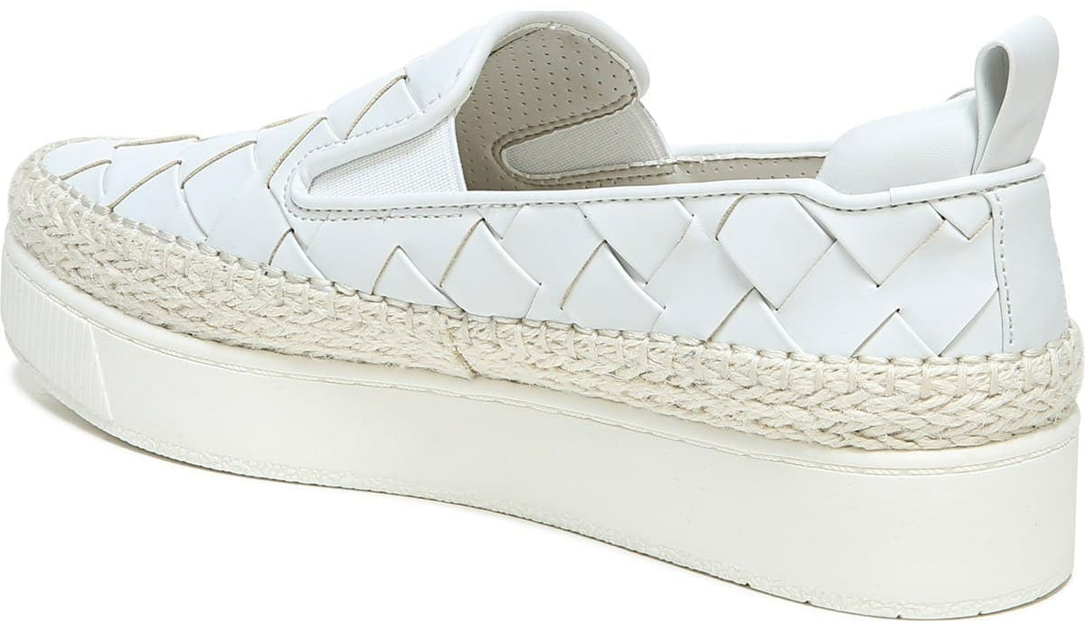 Franco Homer 3 Platform Slip On Sneaker - White Fabric