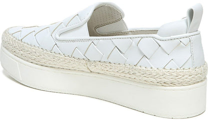 Franco Homer 3 Platform Slip On Sneaker - White Fabric