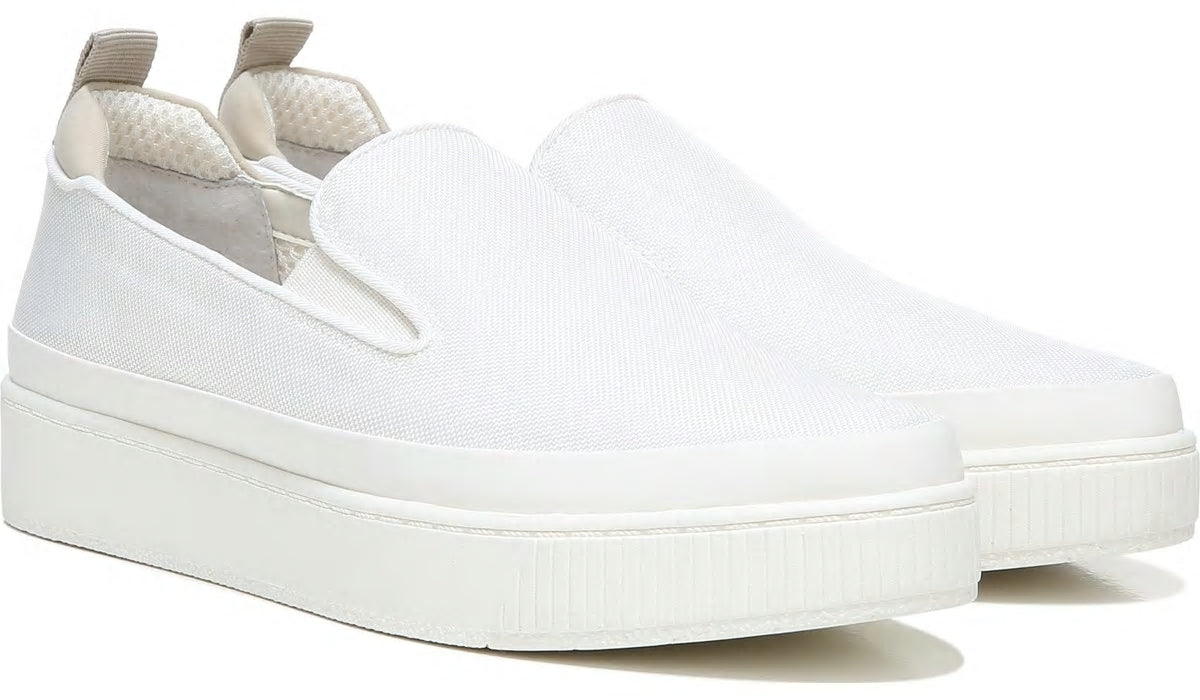 Franco Homer 4 Platform Slip On Sneaker - White Fabric