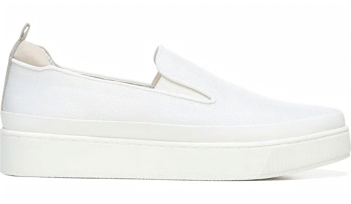 Franco Homer 4 Platform Slip On Sneaker - White Fabric
