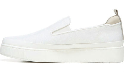 Franco Homer 4 Platform Slip On Sneaker - White Fabric