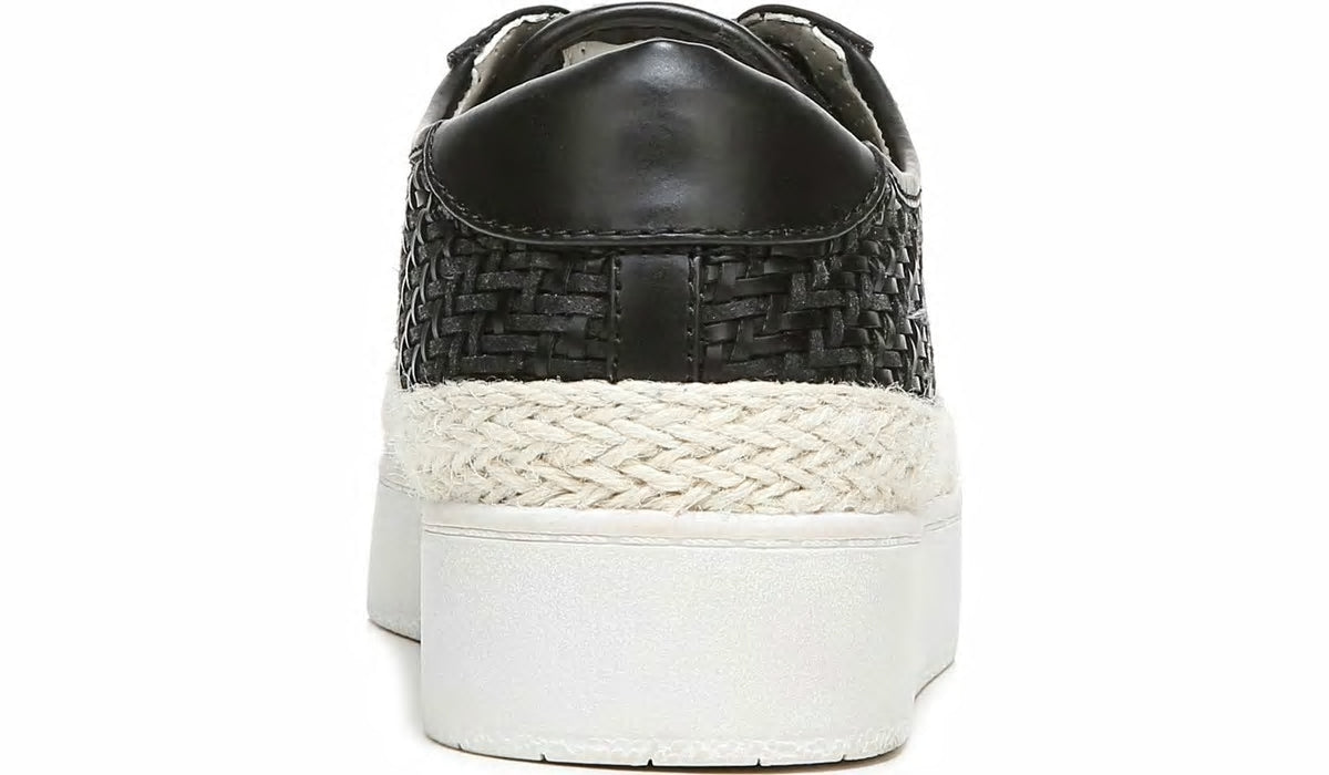 Franco Hyria Platform Sneaker - Black Woven Leather