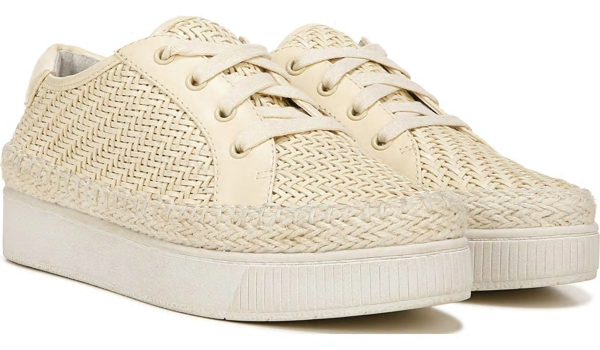 Franco Hyria Platform Sneaker - Milk Woven Leather