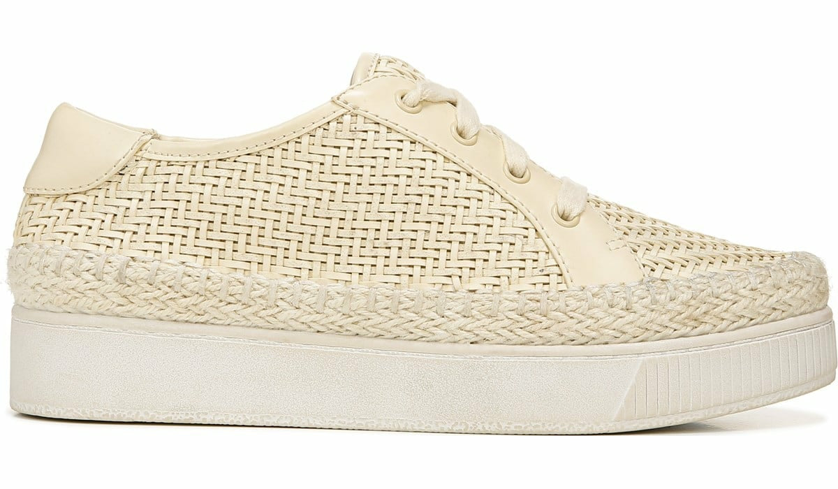 Franco Hyria Platform Sneaker - Milk Woven Leather