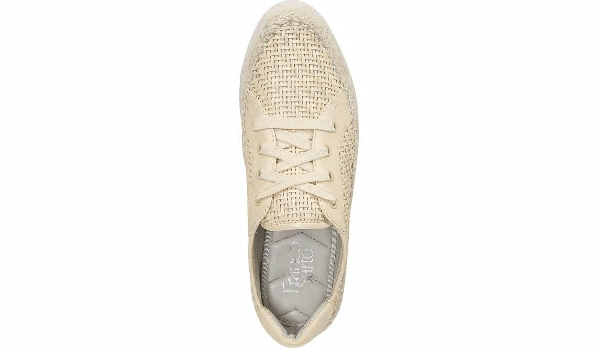 Franco Hyria Platform Sneaker - Milk Woven Leather