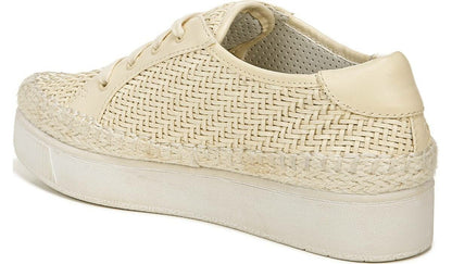 Franco Hyria Platform Sneaker - Milk Woven Leather