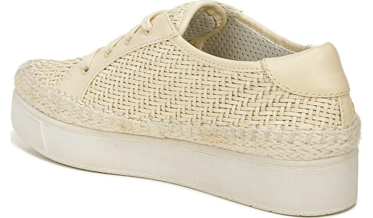 Franco Hyria Platform Sneaker - Milk Woven Leather