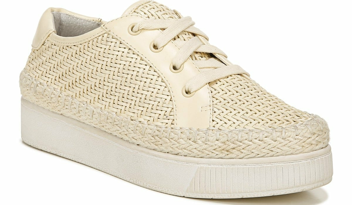 Franco Hyria Platform Sneaker - Milk Woven Leather