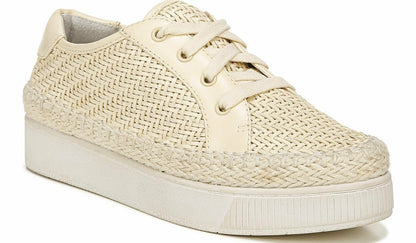 Franco Hyria Platform Sneaker - Milk Woven Leather
