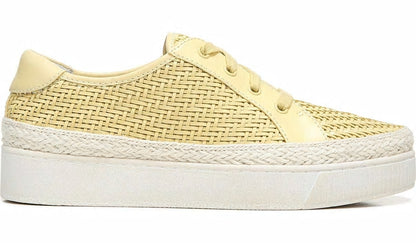 Franco Hyria Platform Sneaker - Yellow Woven Leather