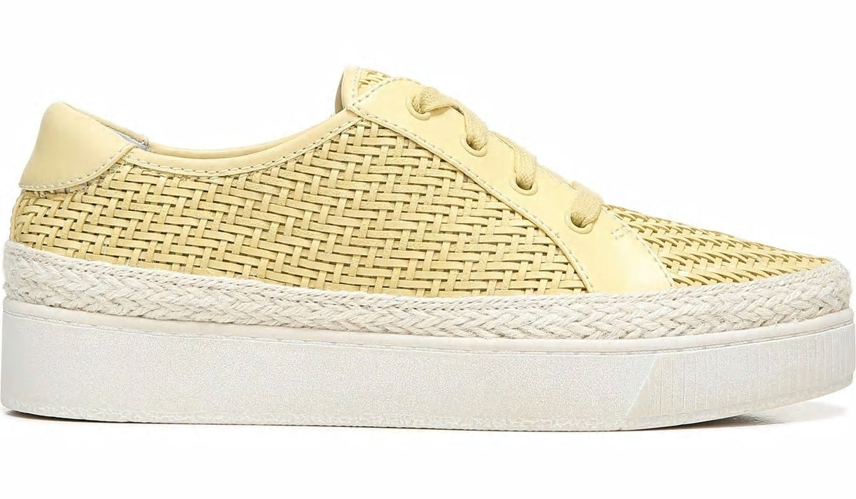Franco Hyria Platform Sneaker - Yellow Woven Leather
