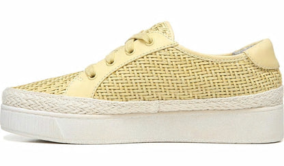 Franco Hyria Platform Sneaker - Yellow Woven Leather