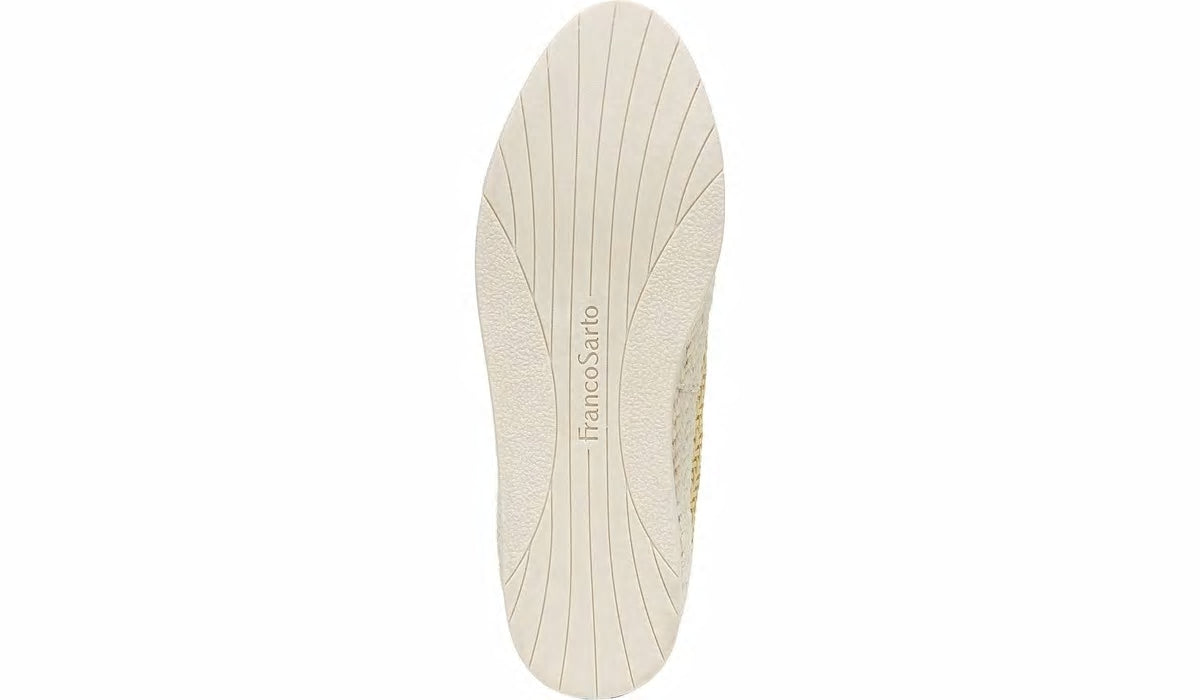 Franco Hyria Platform Sneaker - Yellow Woven Leather