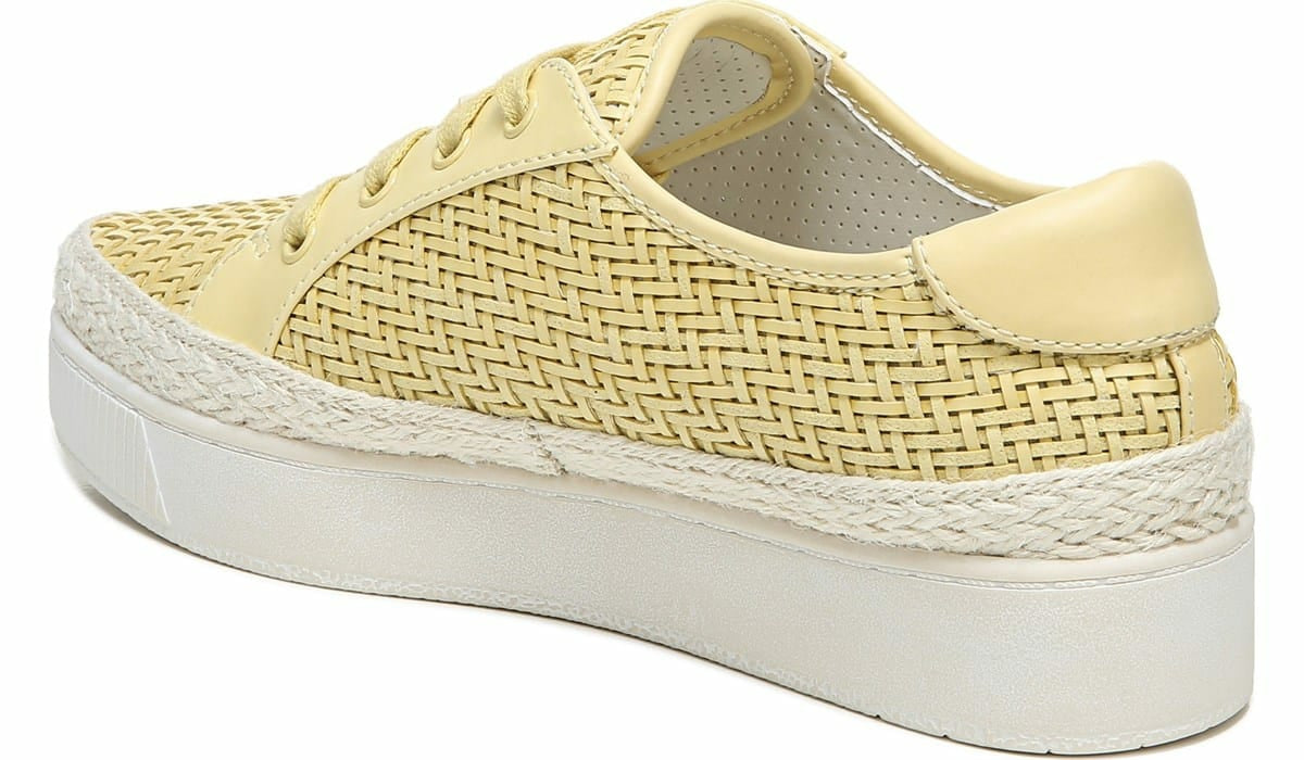 Franco Hyria Platform Sneaker - Yellow Woven Leather