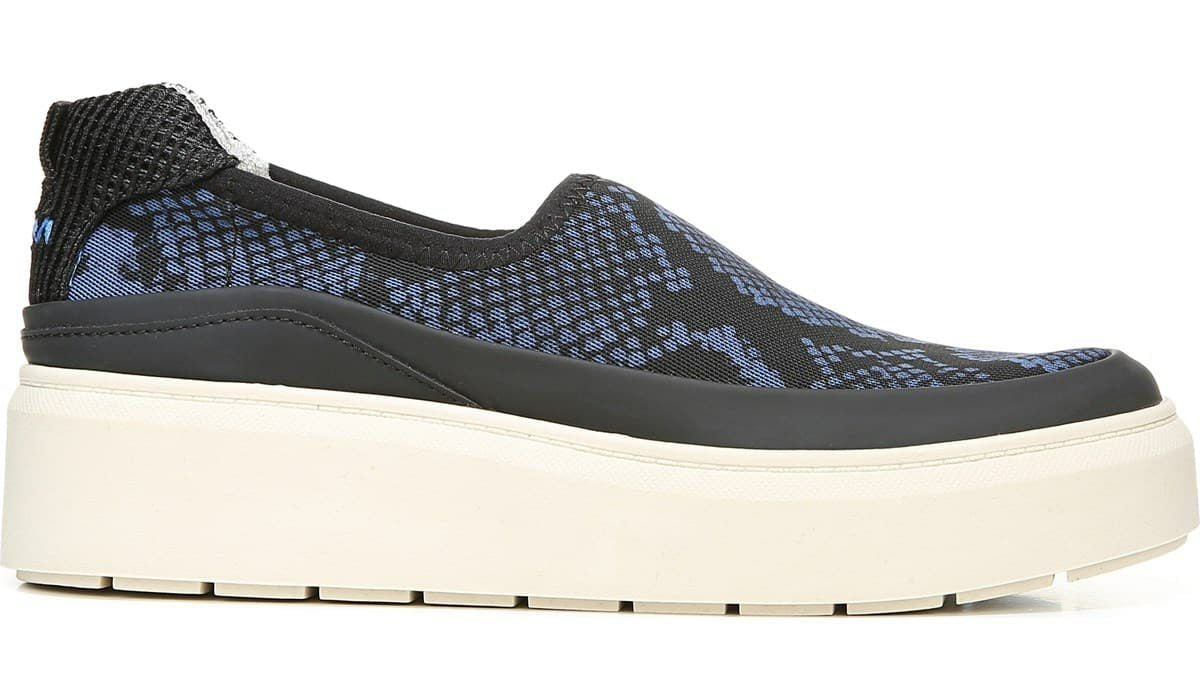 Franco Lin Platform Slip On Sneaker - Blue Fabric