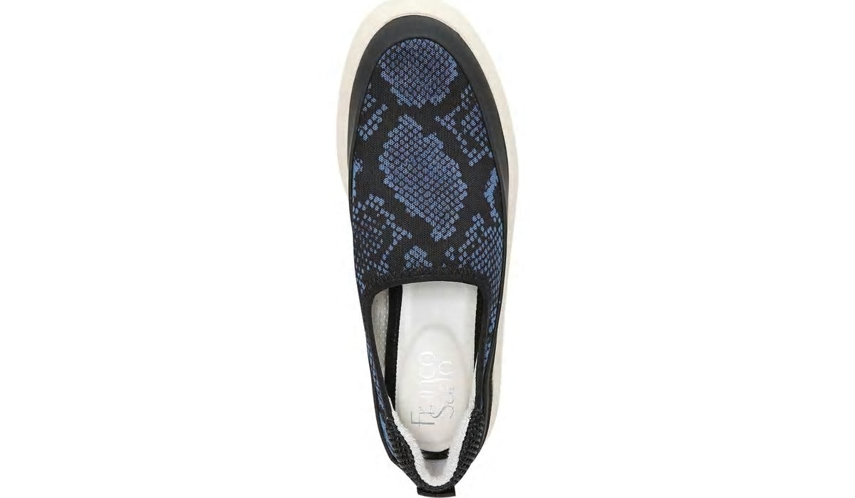 Franco Lin Platform Slip On Sneaker - Blue Fabric