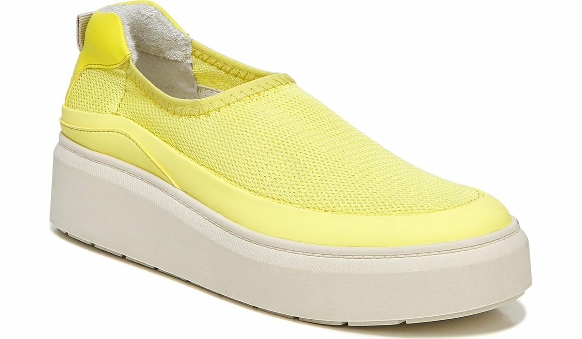 Franco Lin Platform Slip On Sneaker - Yellow Fabric