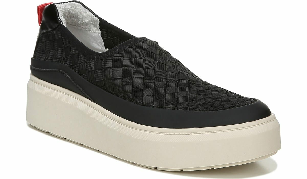Franco Lin 2 Platform Slip On Sneaker - Black Mesh Weave