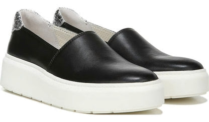 Franco Lodi 2 Platform Slip On Sneaker - Black Snake Print Faux Leather