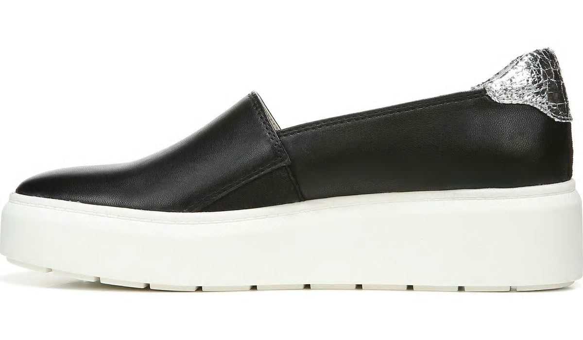 Franco Lodi 2 Platform Slip On Sneaker - Black Snake Print Faux Leather