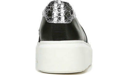 Franco Lodi 2 Platform Slip On Sneaker - Black Snake Print Faux Leather