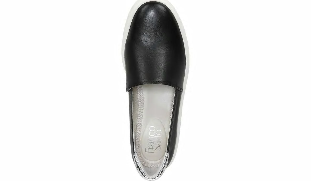 Franco Lodi 2 Platform Slip On Sneaker - Black Snake Print Faux Leather