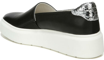 Franco Lodi 2 Platform Slip On Sneaker - Black Snake Print Faux Leather