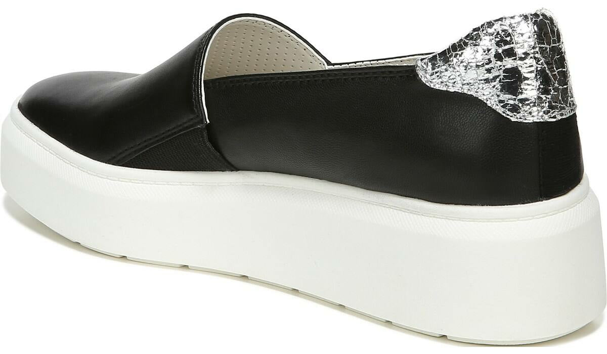 Franco Lodi 2 Platform Slip On Sneaker - Black Snake Print Faux Leather