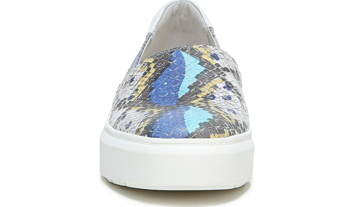 Franco Lodi 2 Platform Slip On Sneaker - Blue Multi Snake Faux Leather