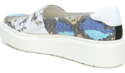 Franco Lodi 2 Platform Slip On Sneaker - Blue Multi Snake Faux Leather