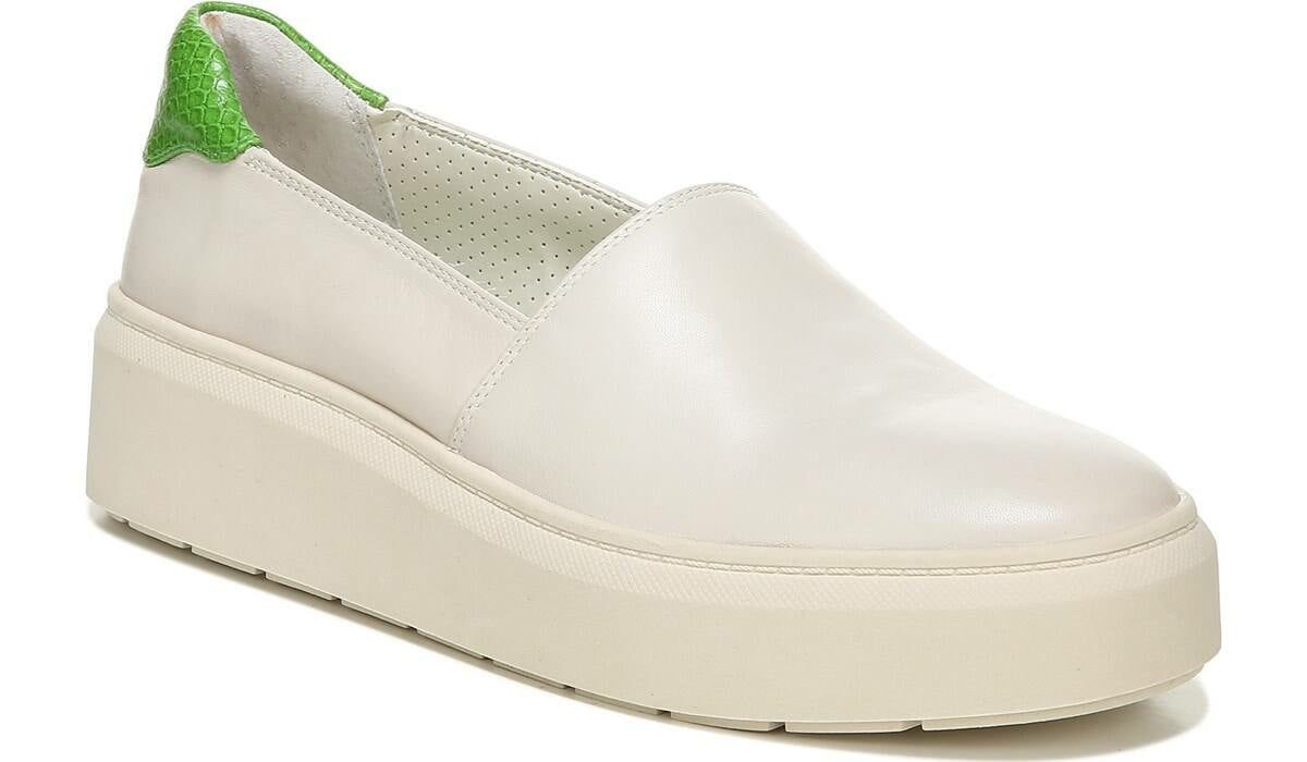 Franco Lodi 2 Platform Slip On Sneaker - Putty Snake Print Faux Leather