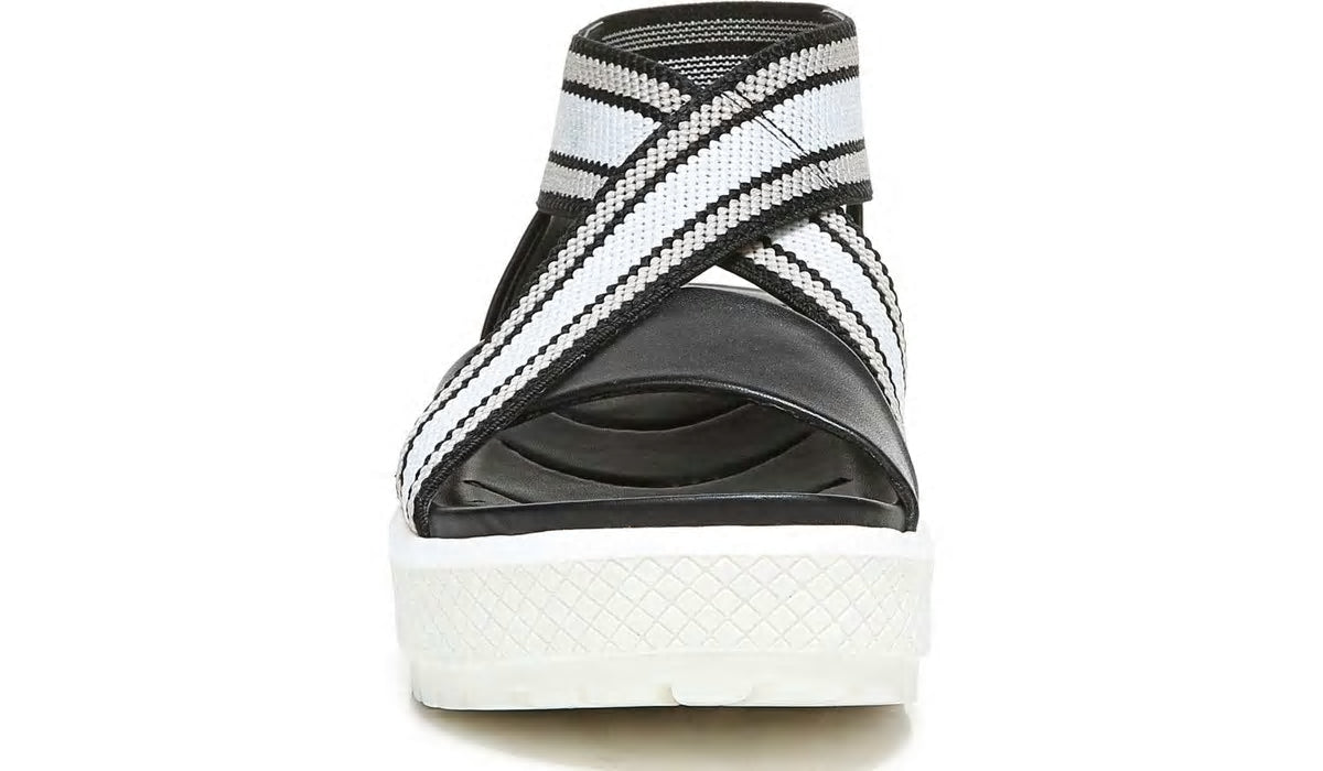 Franco Niko Platform Sandal - Black Grey Leather