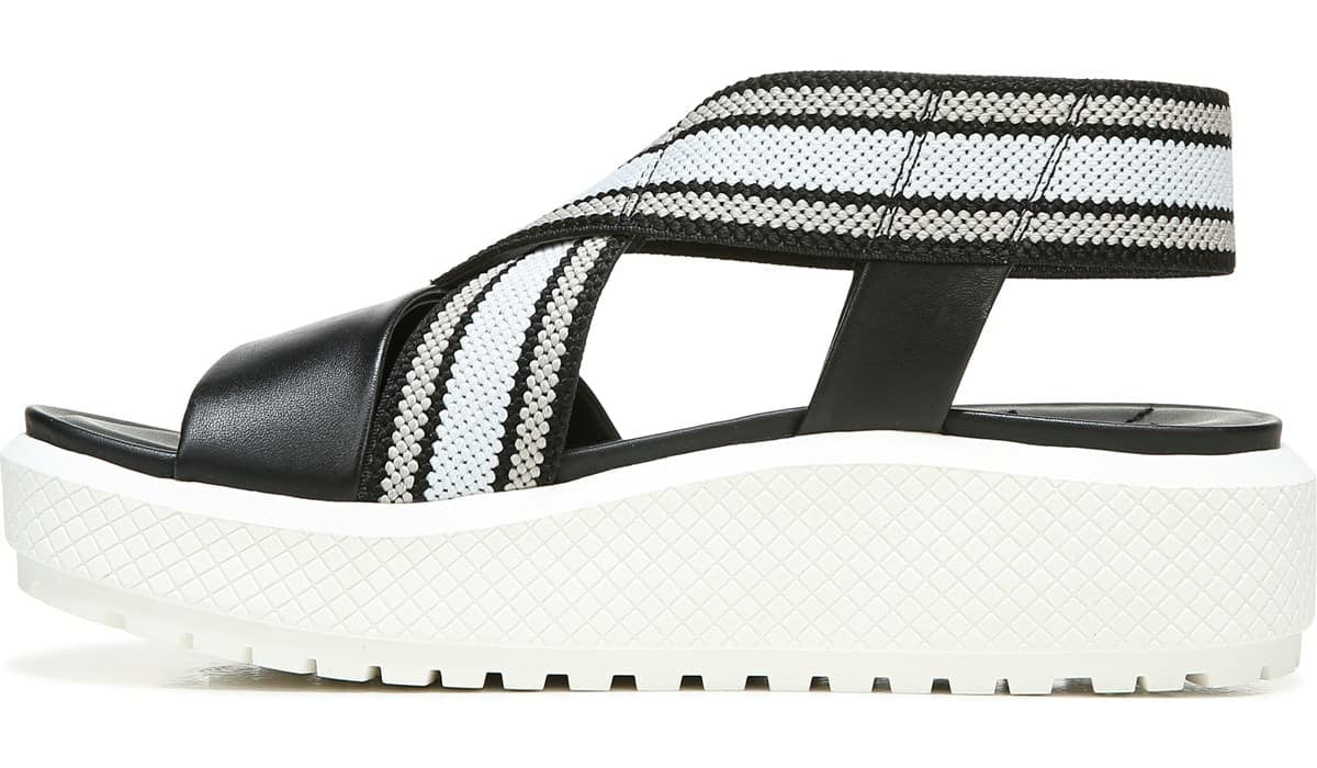 Franco Niko Platform Sandal - Black Grey Leather