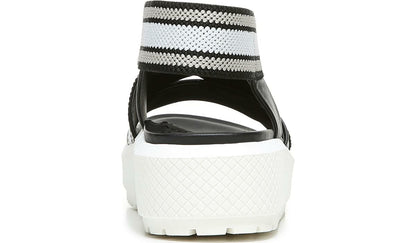 Franco Niko Platform Sandal - Black Grey Leather