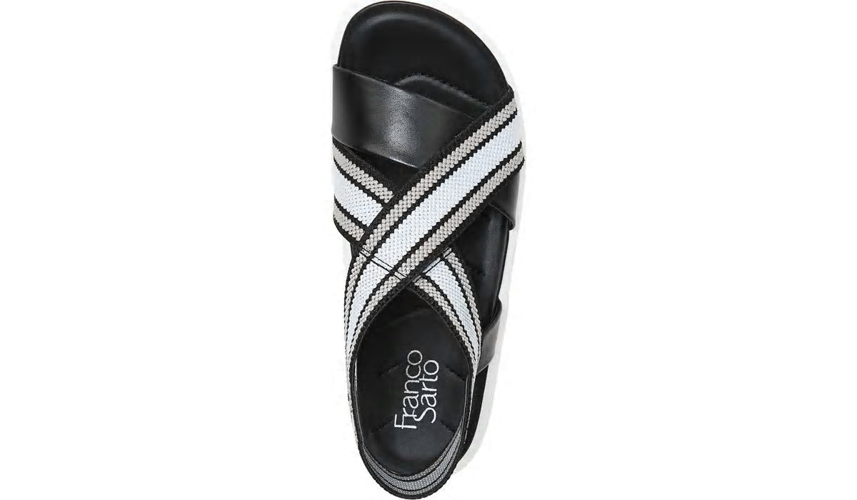 Franco Niko Platform Sandal - Black Grey Leather