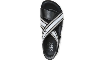 Franco Niko Platform Sandal - Black Grey Leather
