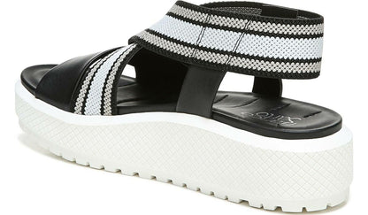 Franco Niko Platform Sandal - Black Grey Leather