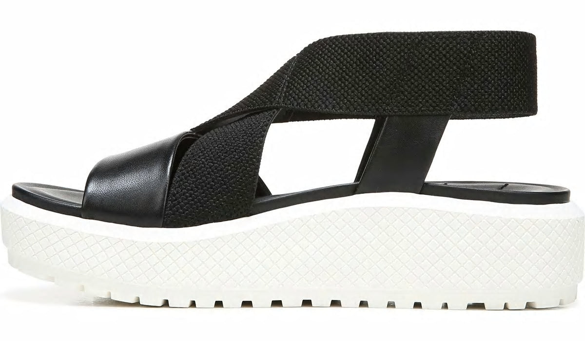 Franco Niko Platform Sandal - Black Leather