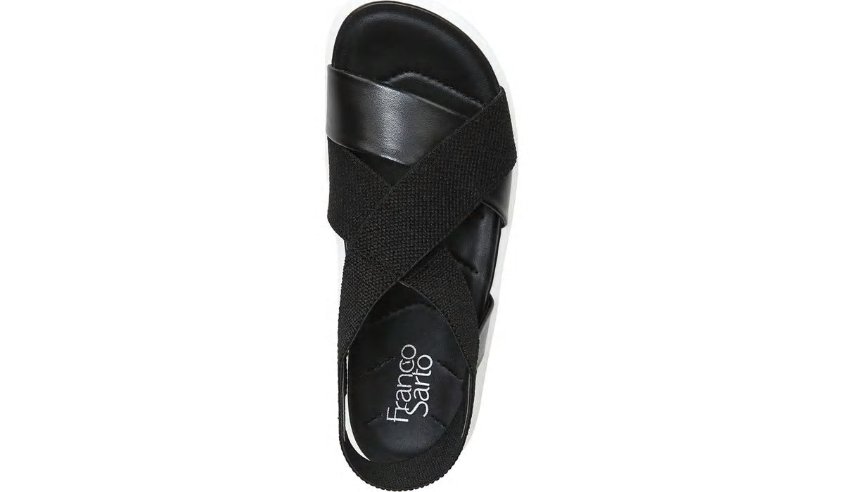 Franco Niko Platform Sandal - Black Leather