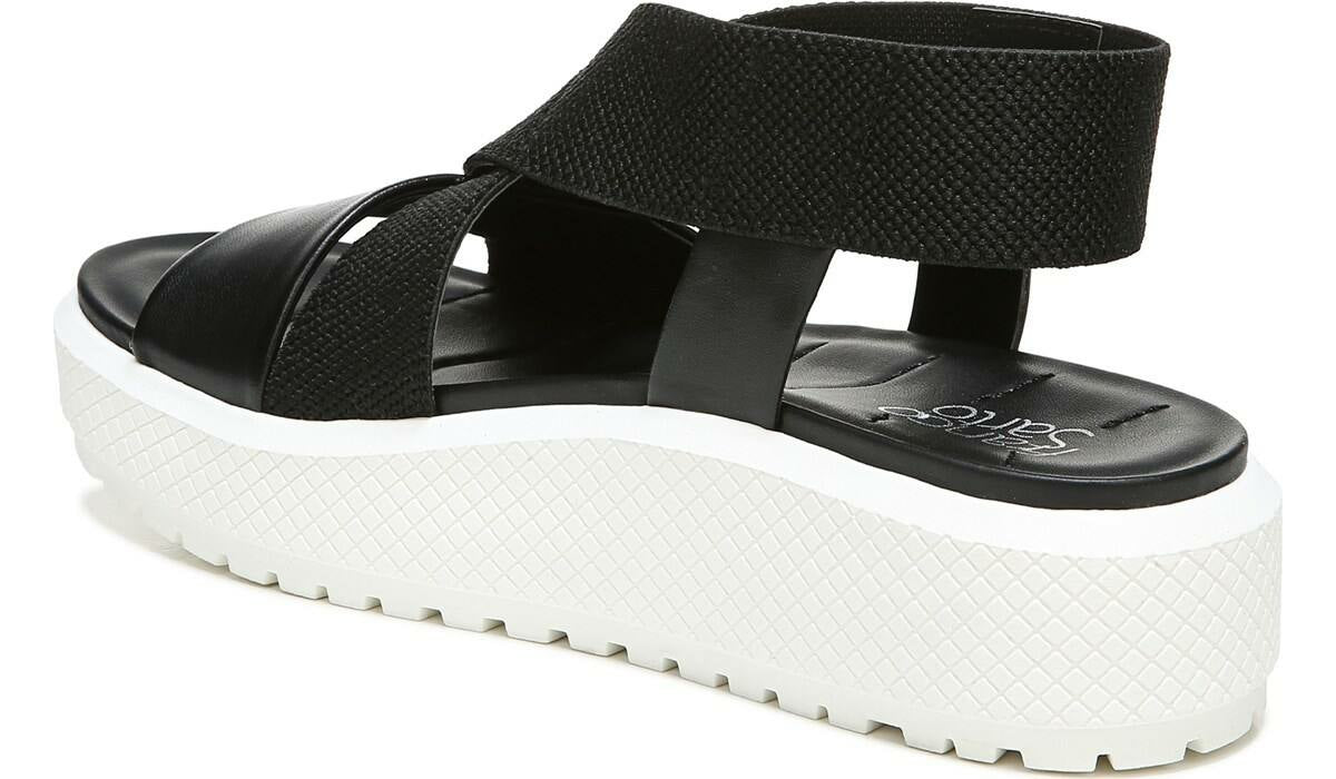 Franco Niko Platform Sandal - Black Leather