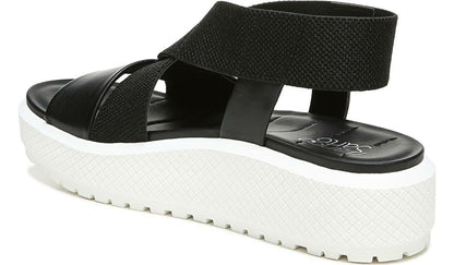 Franco Niko Platform Sandal - Black Leather