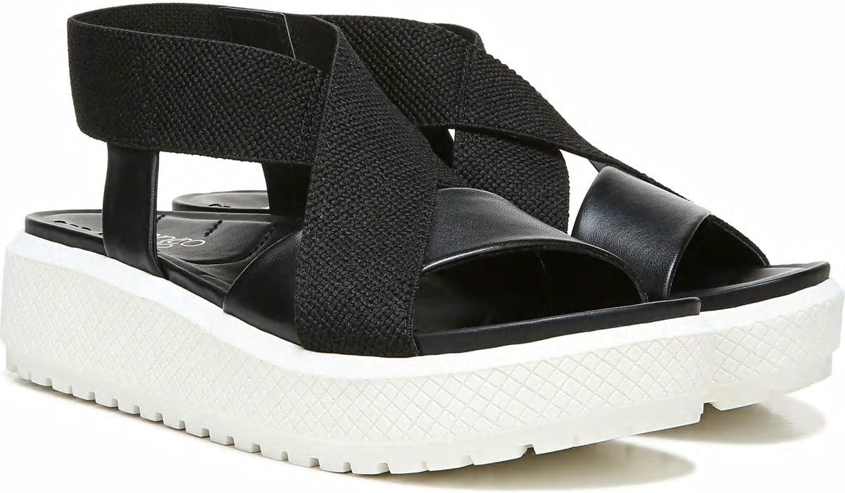 Franco Niko Platform Sandal - Black Leather