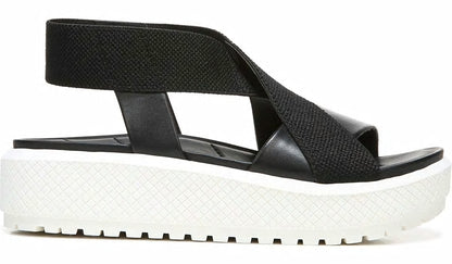 Franco Niko Platform Sandal - Black Leather