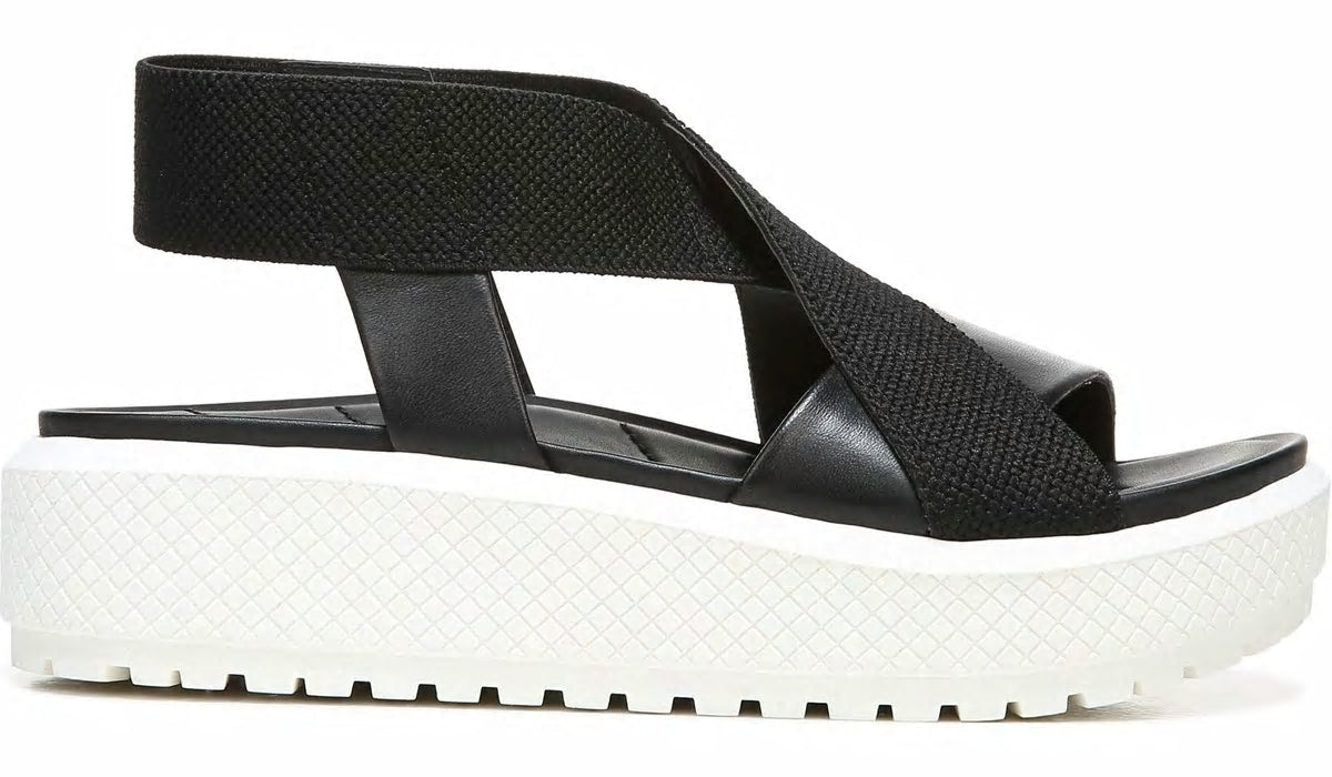 Franco Niko Platform Sandal - Black Leather