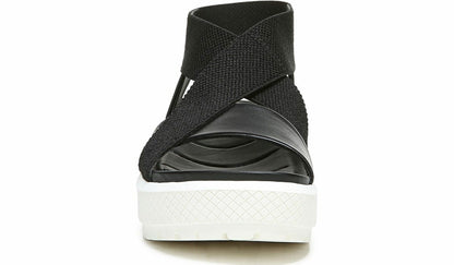 Franco Niko Platform Sandal - Black Leather