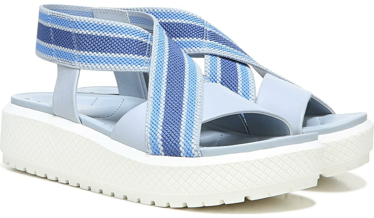 Franco Niko Platform Sandal - Light Blue Leather