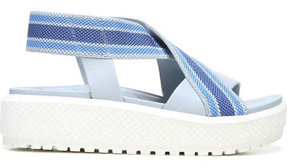 Franco Niko Platform Sandal - Light Blue Leather