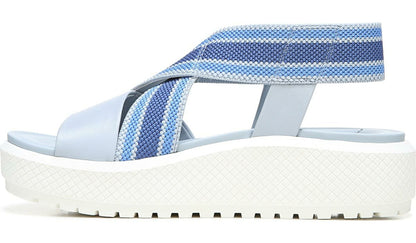 Franco Niko Platform Sandal - Light Blue Leather